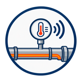 surface temperature monitoring for steam heat trace lines and steam quality insights.
