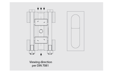 Viewing direction per DIN 