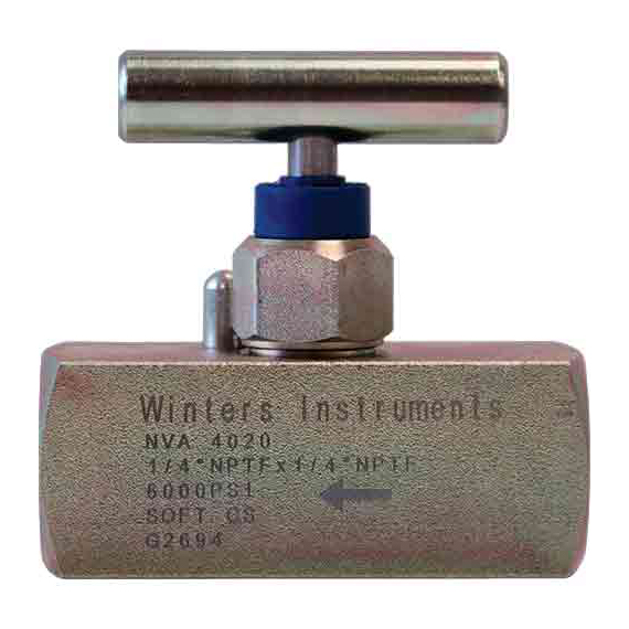 Winters NVA Needle Valve/Straight Body, Soft Seat