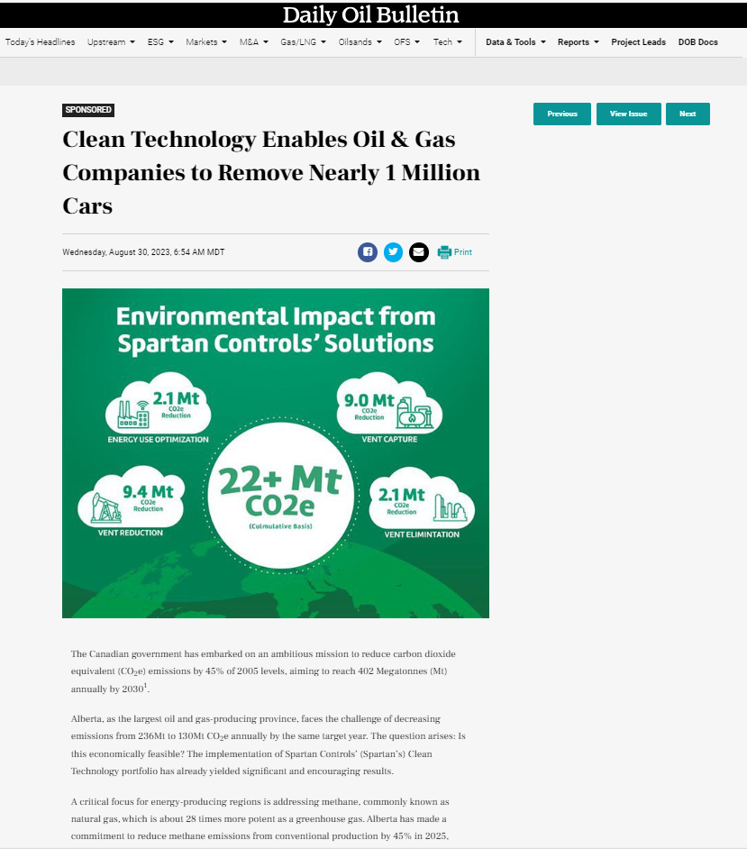 Clean Technology Enables Oil & Gas Companies to Remove Nearly 1 Million Cars