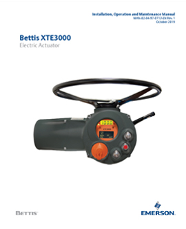 Bettis XTE3000 Electric Actuator Manual
